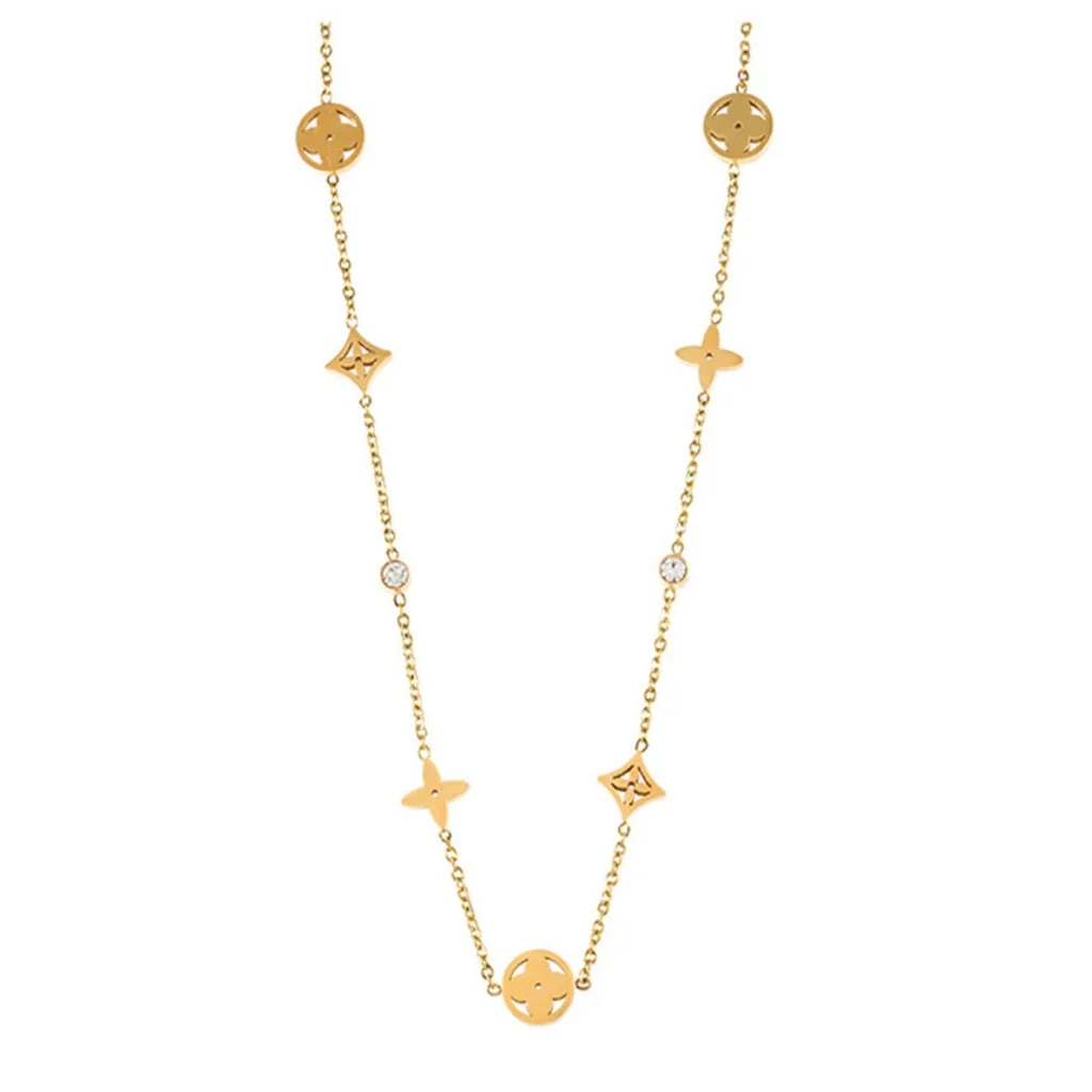 Clover Inspired Droplet Necklace